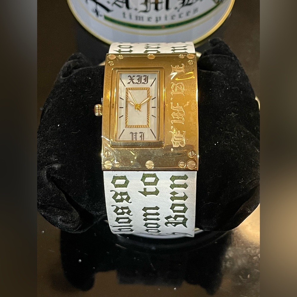 Vintage L.A.M.B Quartz Watch - Gwen Stefani - Leather Strap Gold Hardware - NIB